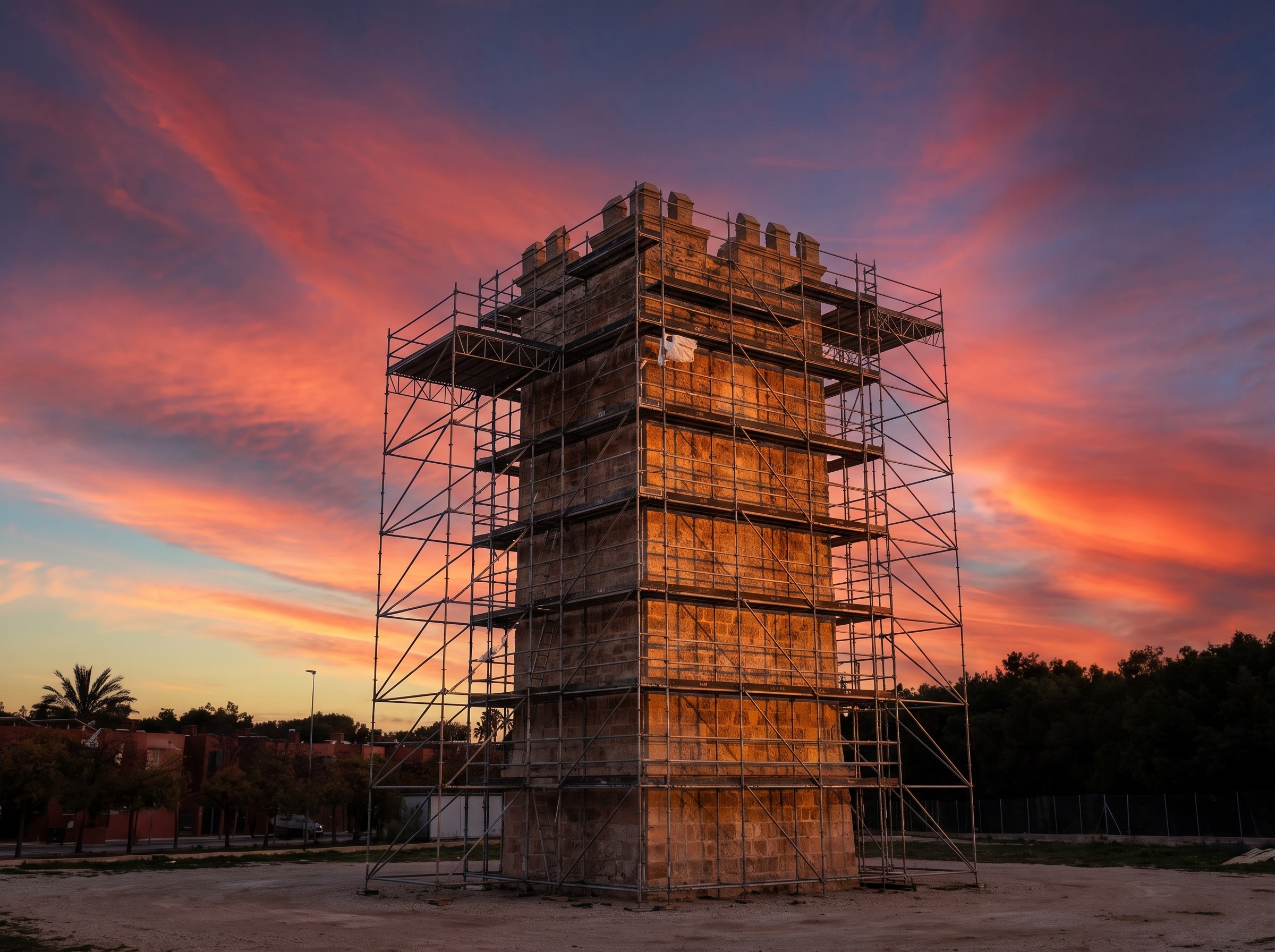 Torre Plàcia (Nº 14 en el mapa) al atardecer