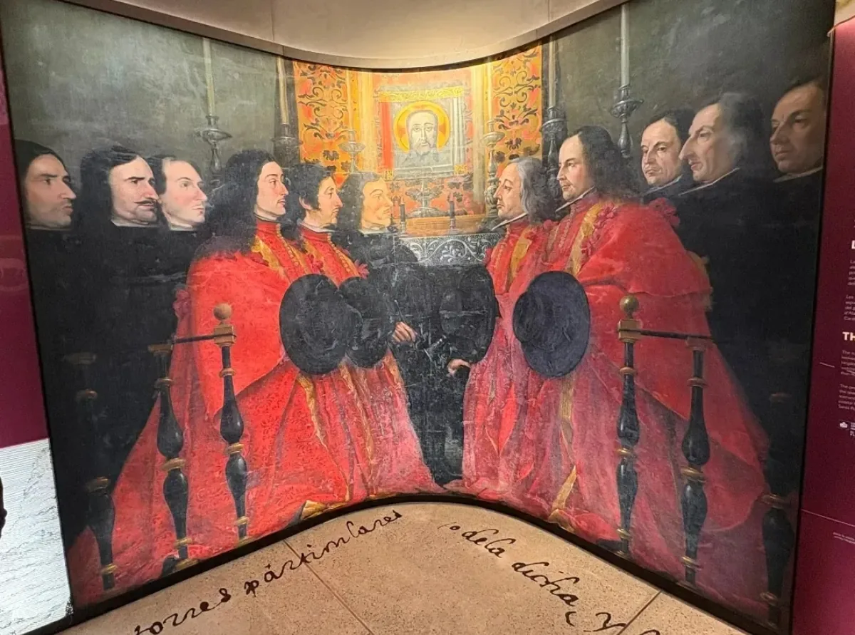 Peinture historique des jurats d'Alicante exposée au Centre d'interprétation