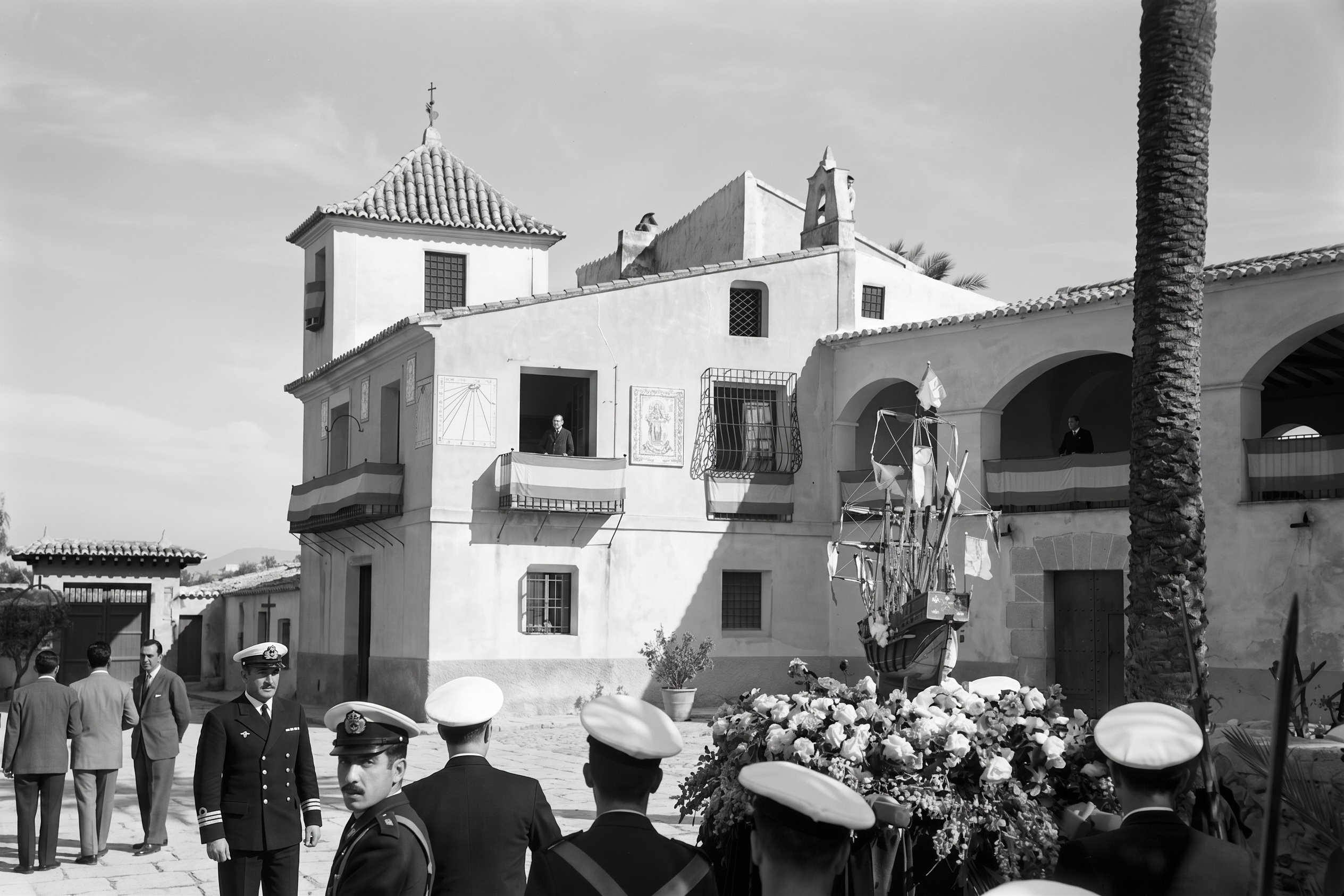 Fotografia storica di Finca Lo de Die durante il pellegrinaggio di Santa Faz con la tradizionale sosta